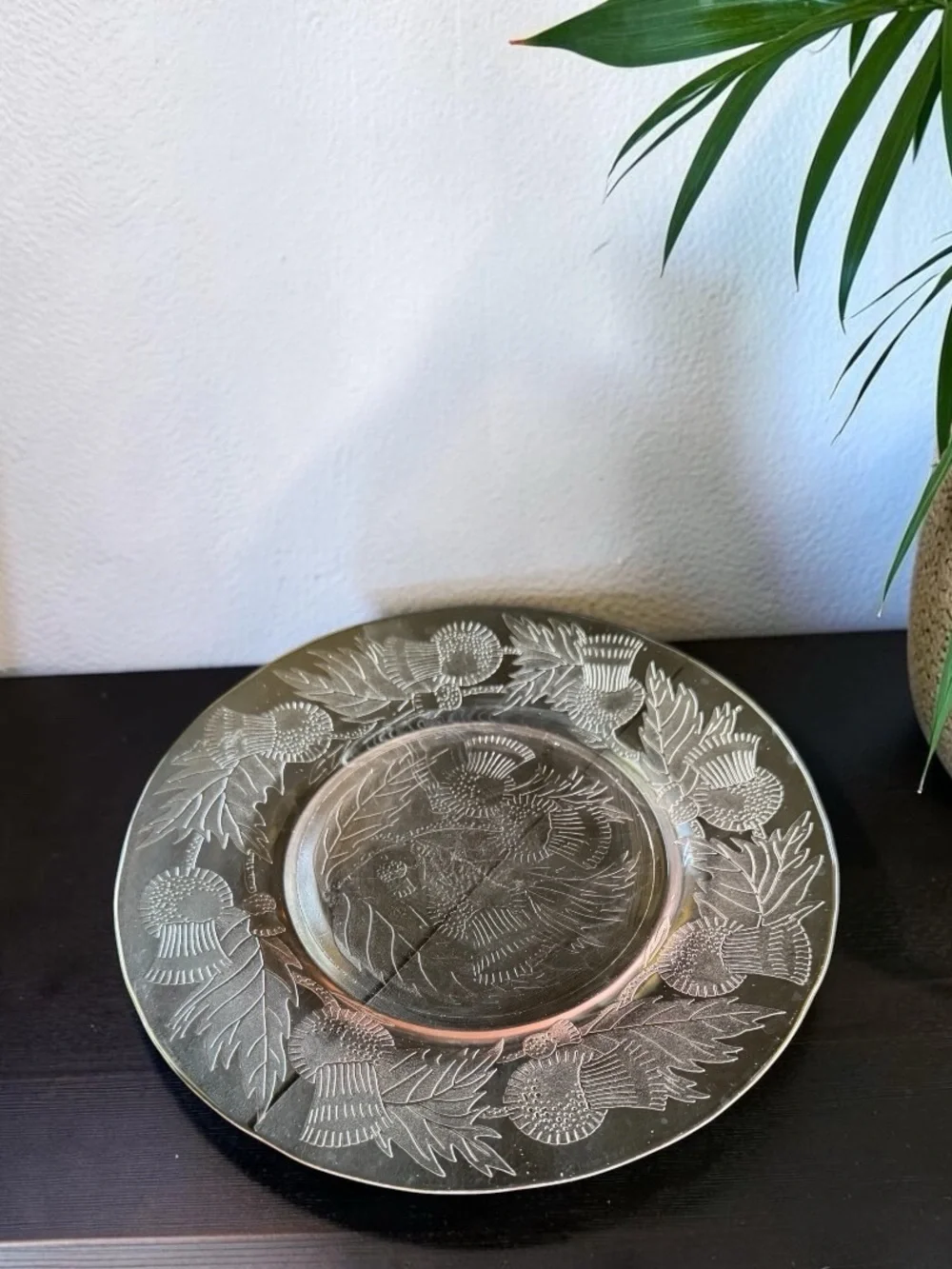 Vintage Macbeth-Evans Thistle Pink Depression Glass 8” Luncheon Plate Raised